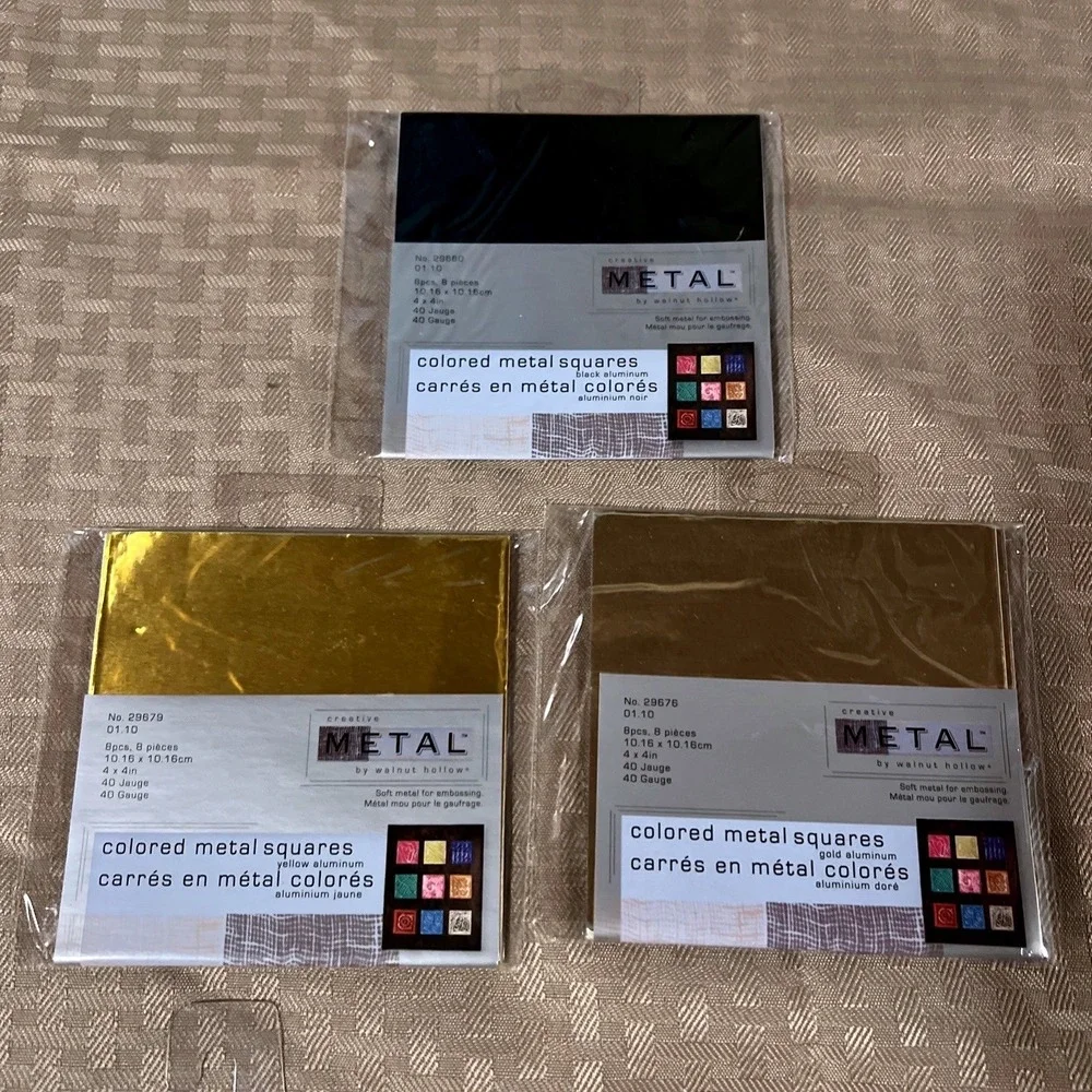Walnut Hollow Creative METAL Embossing Collection 11 Packs NOS Sealed Vintage